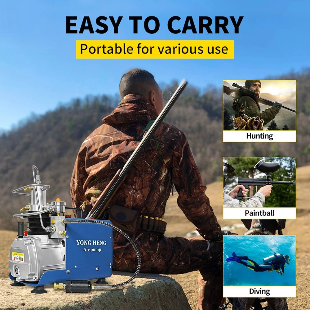 Yongheng OEM ODM CE Wholesale 110V/220V 4500psi High Pressure 300bar 30mpa Scuba Diving Snorkeling Paintball PCP Air Compressor