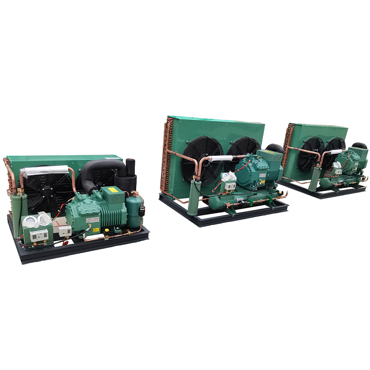 Factory Top Quality Cold Storage Refrigeration Semi Hermetic Piston Compressor Air-cooled Condenser Equipment of Bitz