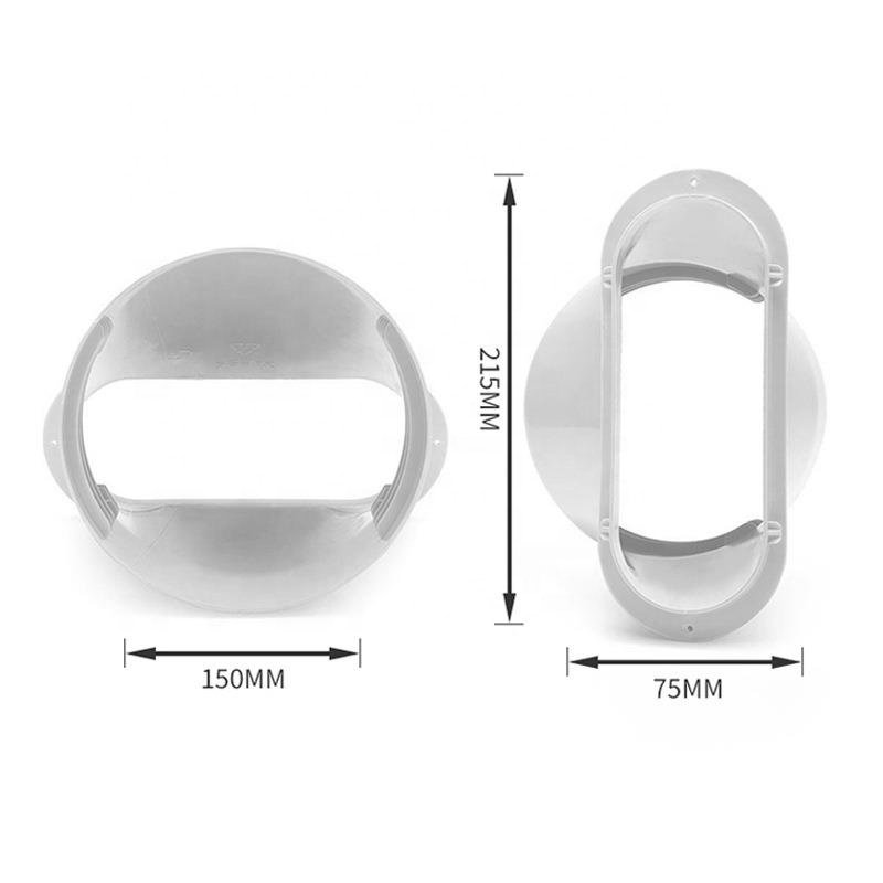 5.9 Inches Tube Adapter Fittings Unit Adjustable Length AC Sealing Plate for Exhaust Hose Portable air Conditioner Window Vent k