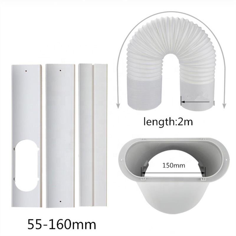 5.9 Inches Tube Adapter Fittings Unit Adjustable Length AC Sealing Plate for Exhaust Hose Portable air Conditioner Window Vent k