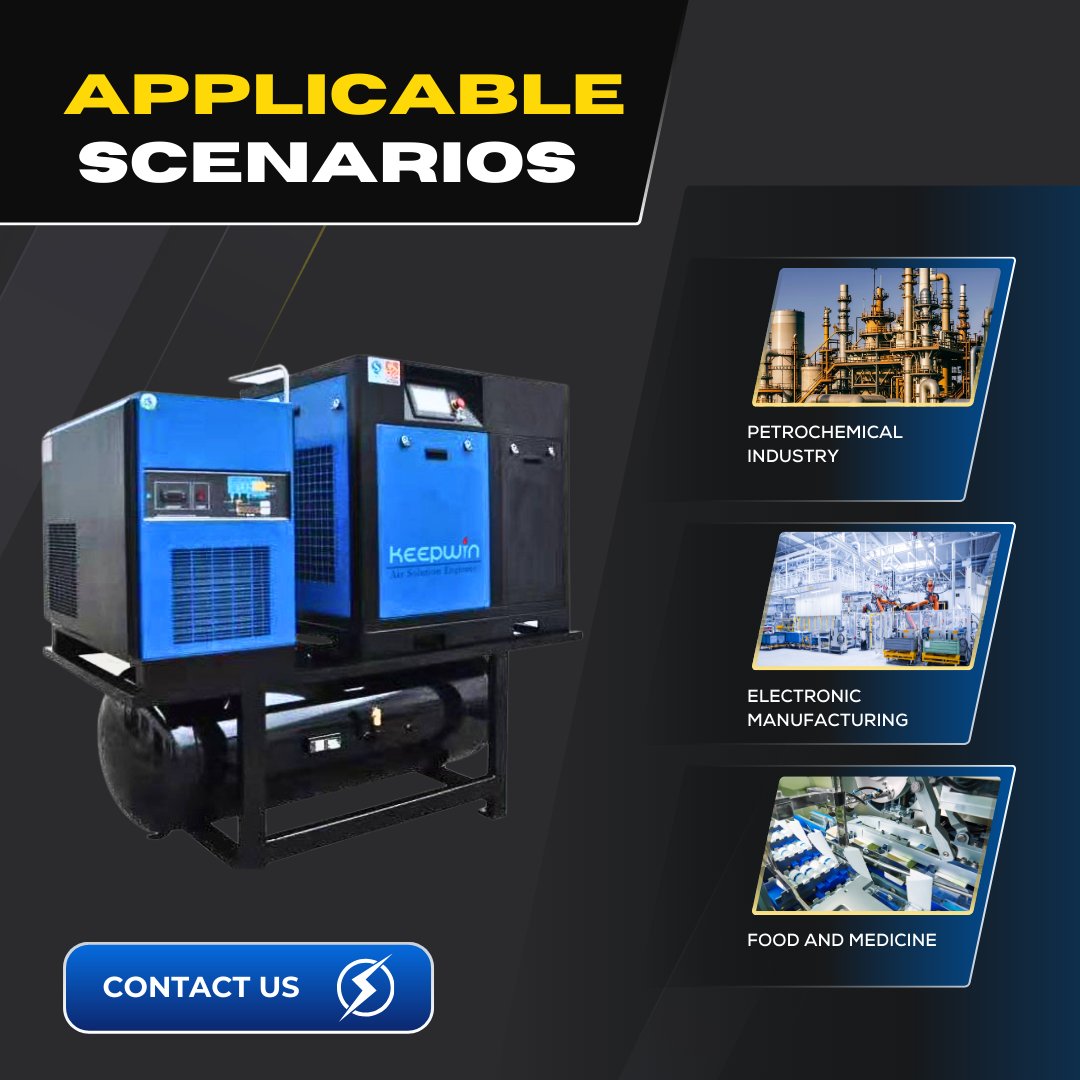 22Years Factory SLB-22TY 30Hp 22kw 16bar Combined Screw Air Compressor with air tank air Dryer for Laser Cutting