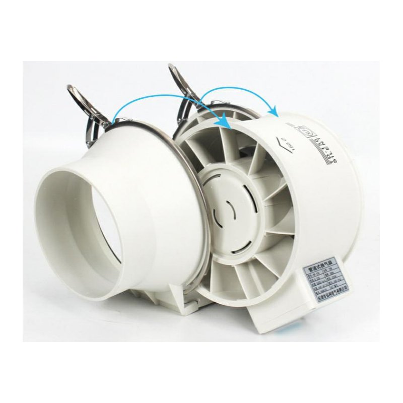 4'' 5'' 6'' Bathroom Kitchen Household Mixed Flow In-line Duct Fan for Hydroponic Ventilation Silent Extractor Fan