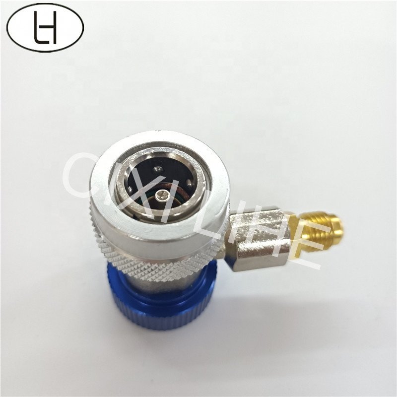 High Low Pressure R134A Coupler AC Refrigerant Connector Auto Car Truck Manifold Gauge Brass Adapter