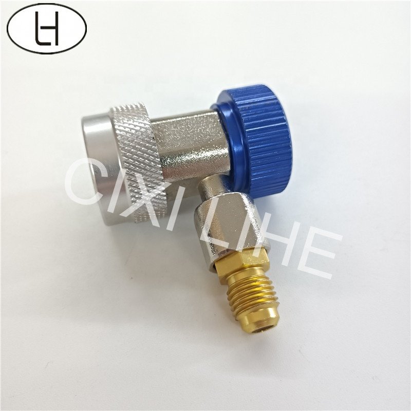 High Low Pressure R134A Coupler AC Refrigerant Connector Auto Car Truck Manifold Gauge Brass Adapter