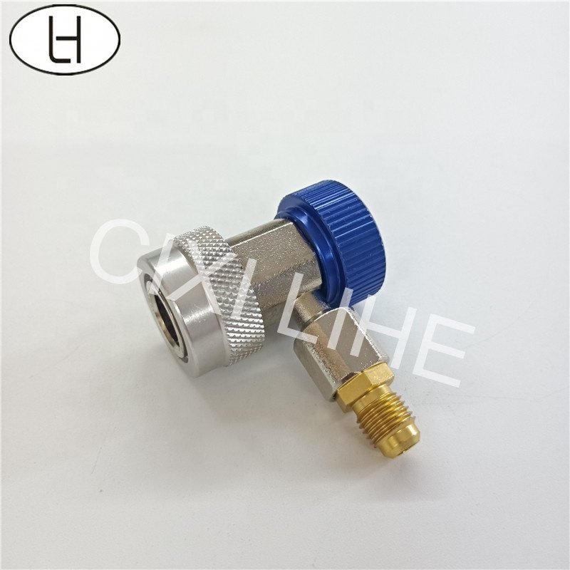 High Low Pressure R134A Coupler AC Refrigerant Connector Auto Car Truck Manifold Gauge Brass Adapter