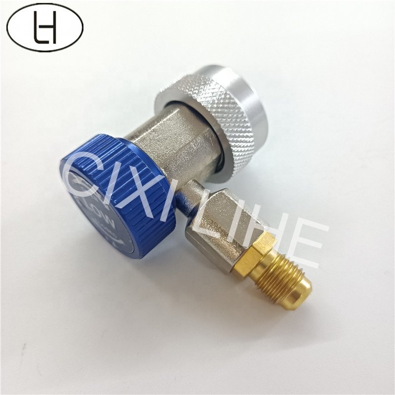 High Low Pressure R134A Coupler AC Refrigerant Connector Auto Car Truck Manifold Gauge Brass Adapter