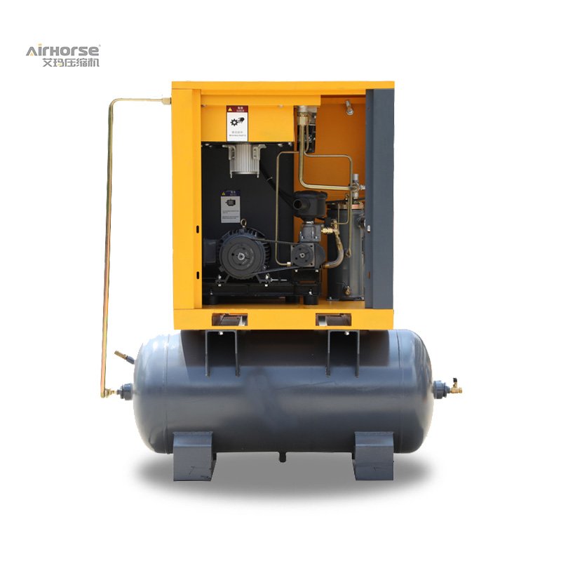 Small Size 2 in 1 4kw 5.5kw 7.5kw Industrial Compressor 300L tank Mounted Screw Air Compressor