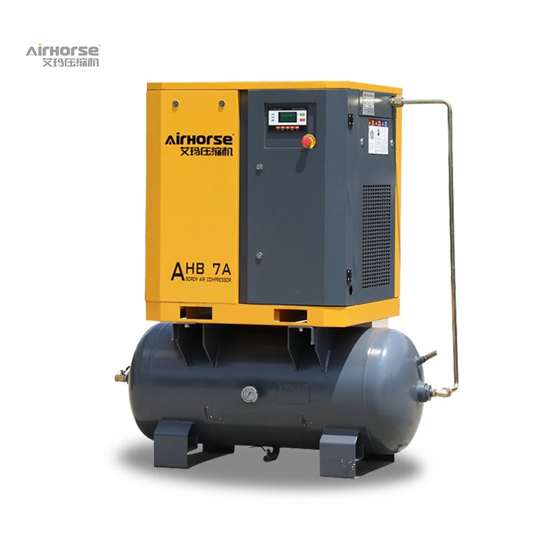Small Size 2 in 1 4kw 5.5kw 7.5kw Industrial Compressor 300L tank Mounted Screw Air Compressor