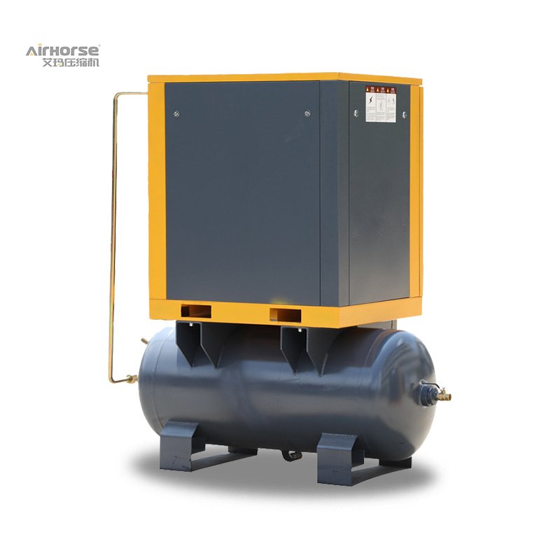 Small Size 2 in 1 4kw 5.5kw 7.5kw Industrial Compressor 300L tank Mounted Screw Air Compressor