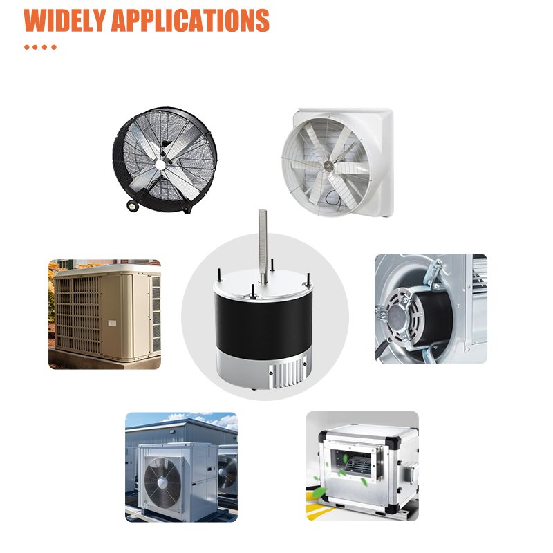 3/4 - 1HP ECM D/D 120/240V 50/60Hz Industrial Fan Furnace Blower Fan Air Conditioning Condenser DC Fan Motor