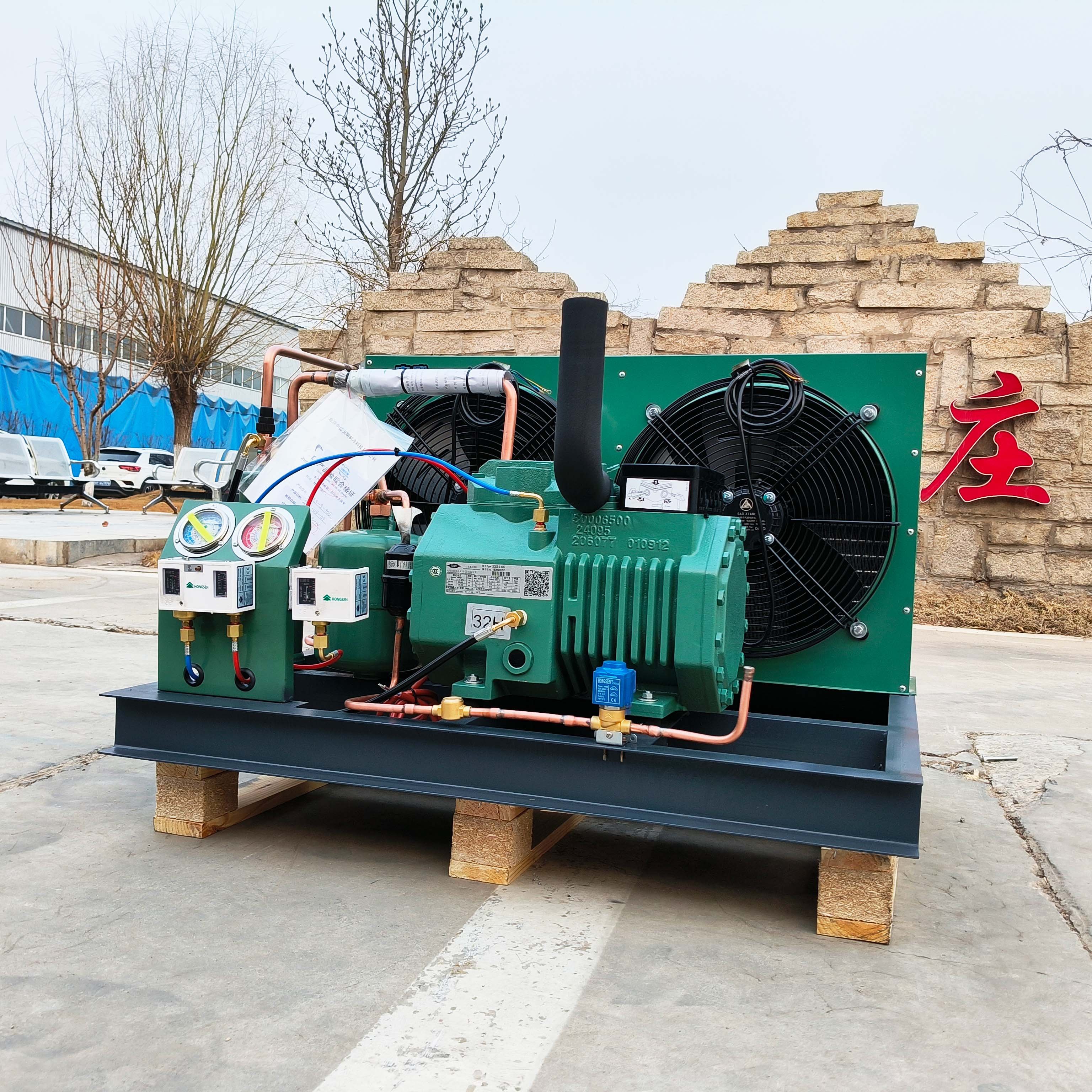 5hp 8hp 10hp 12hp Refrigeration Equipment Condenser Unit Air Cooled Open Type Cold Storage Condensing Unit for Cold Storage Room