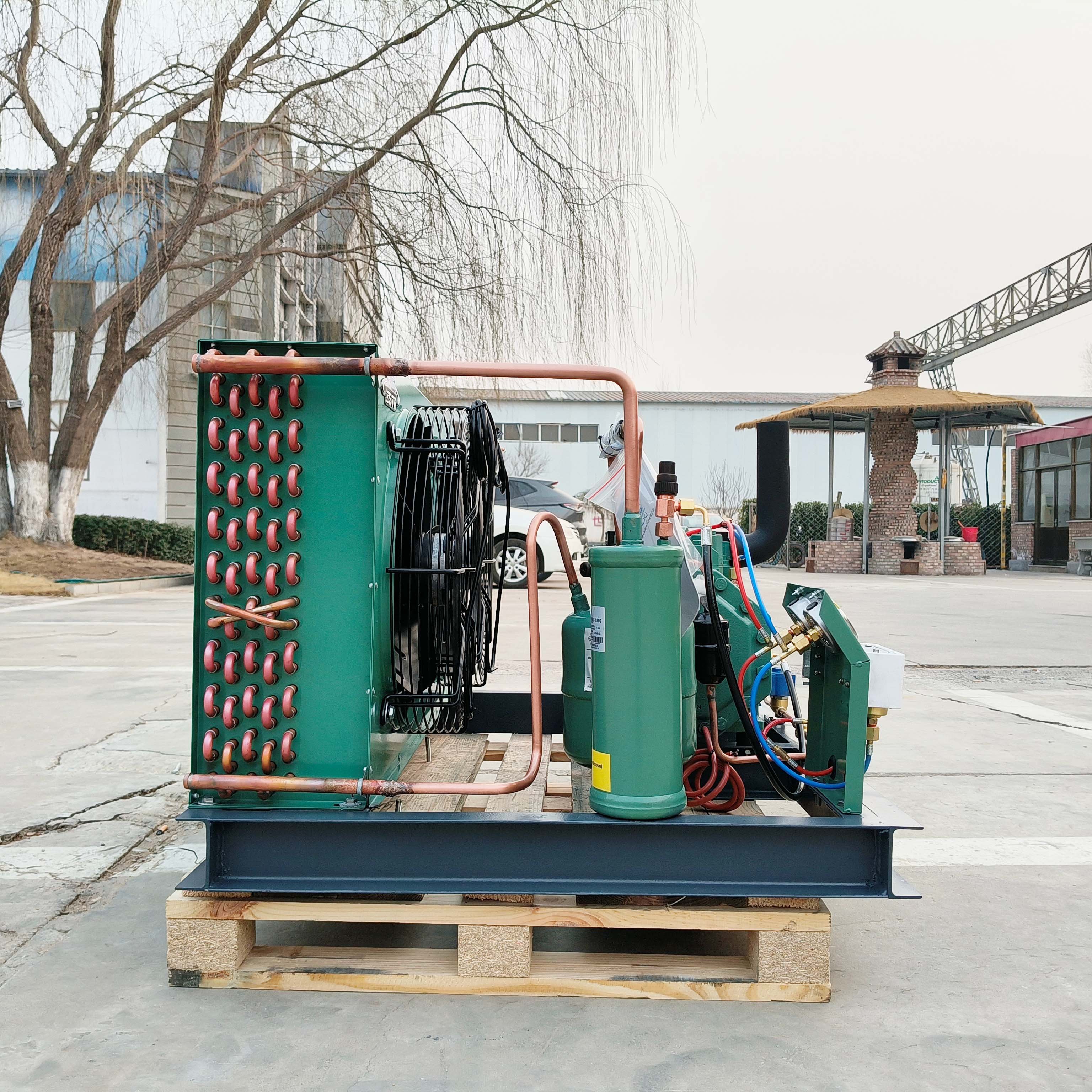 5hp 8hp 10hp 12hp Refrigeration Equipment Condenser Unit Air Cooled Open Type Cold Storage Condensing Unit for Cold Storage Room