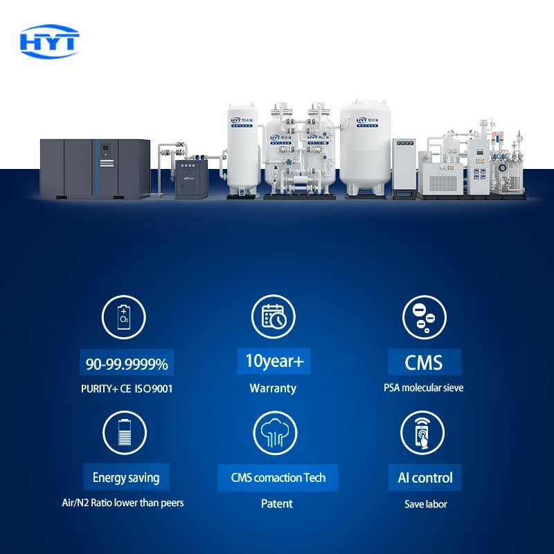 Customized Durable PSA Nitrogen Generator Device With Air Compressor & PLC On Sale For Chemical Industry