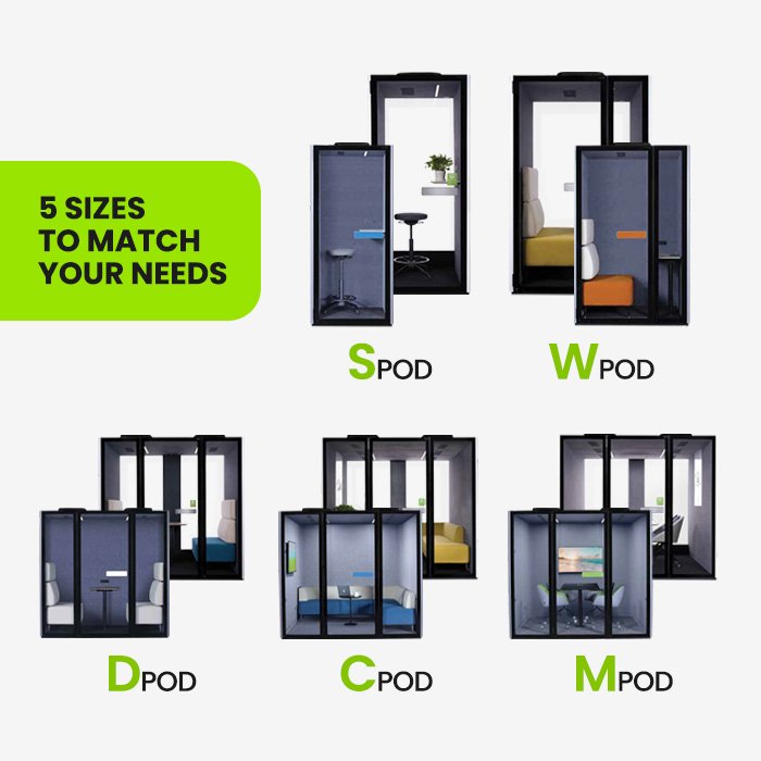 Soundproof Sustainable Recording Booth C Pod 3.0 Live Stream Acoustic Pod L Shape Sofa Fit 6 Person Indoor Prefab Cabin Studio