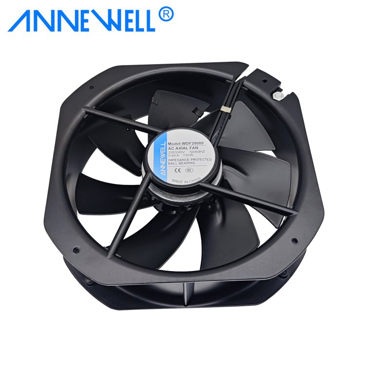 OEM ODM 280mm High Quality Big CFM Black AC Axial Cooler Fan 280x280x80 120V 240V 380V Incubator Cooling Fan