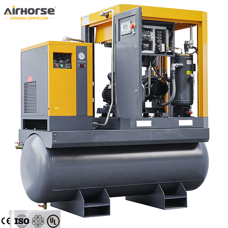 AirHorse 8 bar 11kw 1.6 M3/min Industrial Rotary Air-compressor Variable Speed 11kw 15hp Screw Rotary air Compressor with Dryer