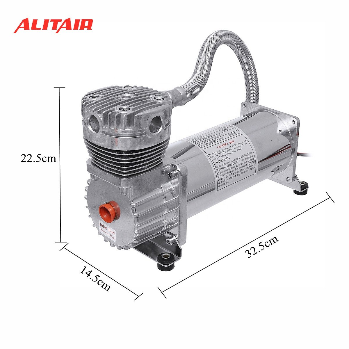 480C DC12V Air Compressor Chrome for Air Horn or Bag Suspension Air Pump