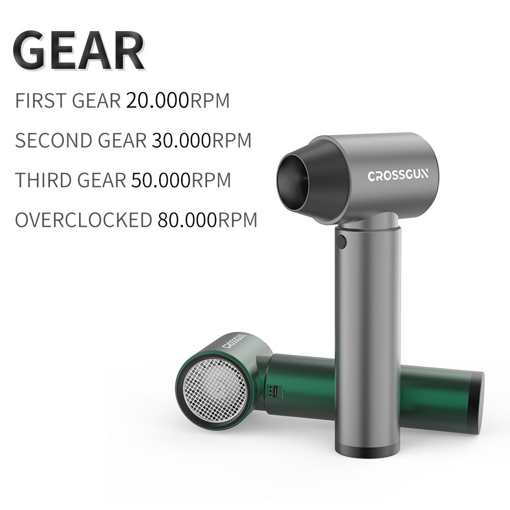 BOSMAA CROSSGUN Turbo Jet Fan New Electric Battery Mini Portable Vertical Wind Turbine for Keyboard Cleaner G1