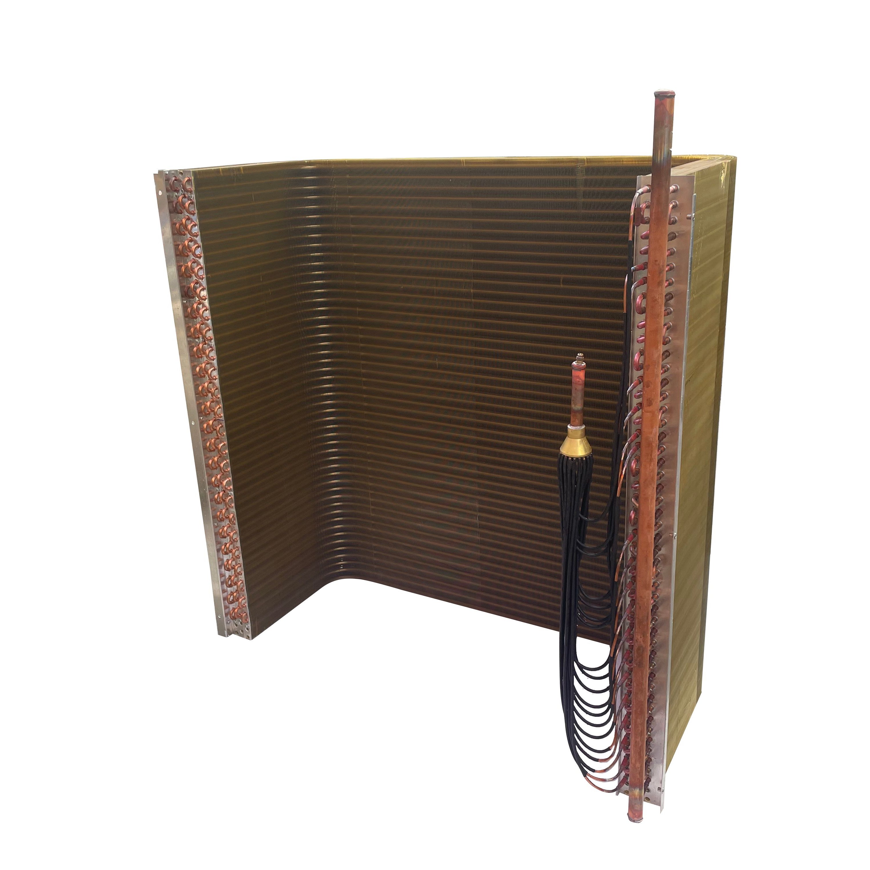 Good Quality Customized Copper Tube Aluminum Fin Air-Cooled Condenser U-Type Heat Exchanger Air Conditioner Heat Pump Evaporator