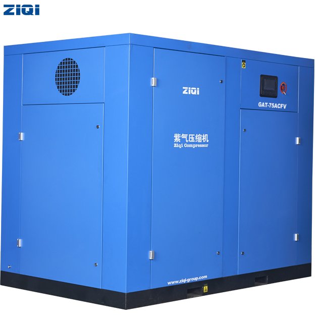 Industrial 380v 75kw Stationary Ac Power Electric air Cooling Two Stage Screw Type air Compressor for Electricity