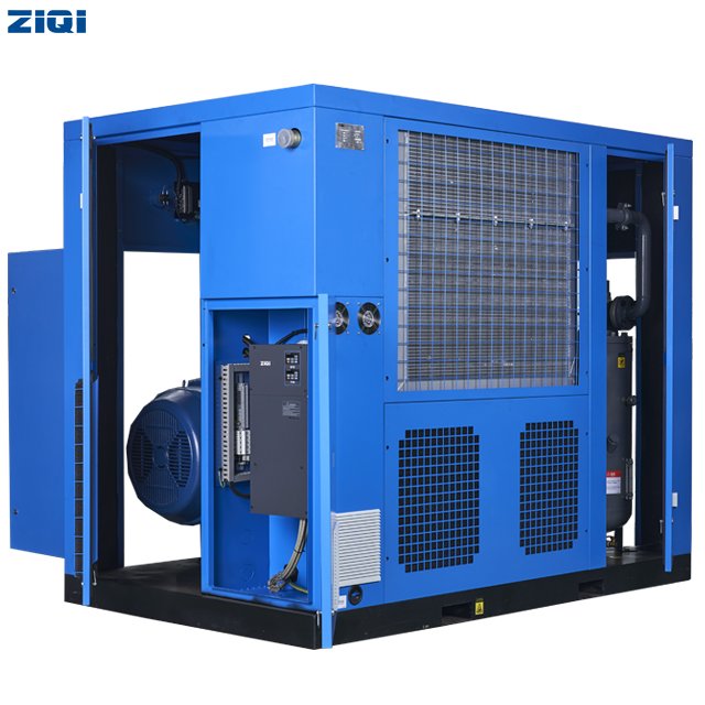 Industrial 380v 75kw Stationary Ac Power Electric air Cooling Two Stage Screw Type air Compressor for Electricity