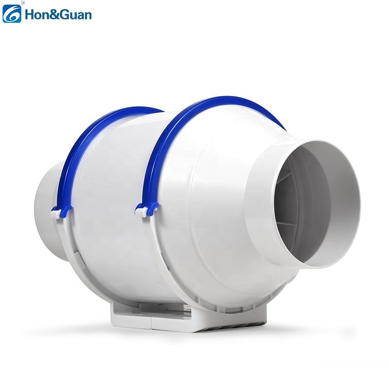 Hon&Guan Mixed Flow Duct Fan Noiseless High Efficiency Exhaust Fan Mixed Flow Extractor Protection Grade IP44