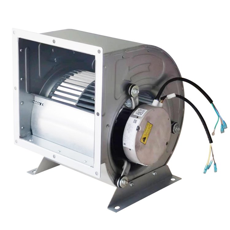 8 Inch Dual Inlets ECM Motor Centrifugal Blower Fan With Mounting Flange for Air Purifier & air Makeup Unit Ventilation