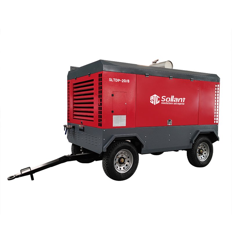 Portable diesel Screw air Compressor with diesel Engine diesel Engine air Compressor