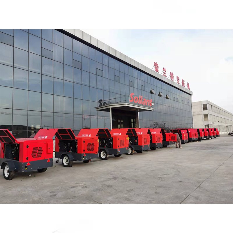 Portable diesel Screw air Compressor with diesel Engine diesel Engine air Compressor