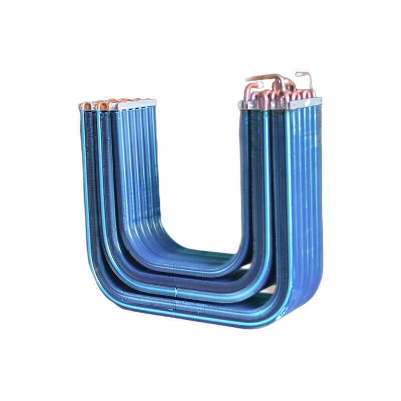 Copper Tube Liquid-Gas Heat Exchanger Aluminium Fin Cooling Coil Frozen Hot Water Condenser