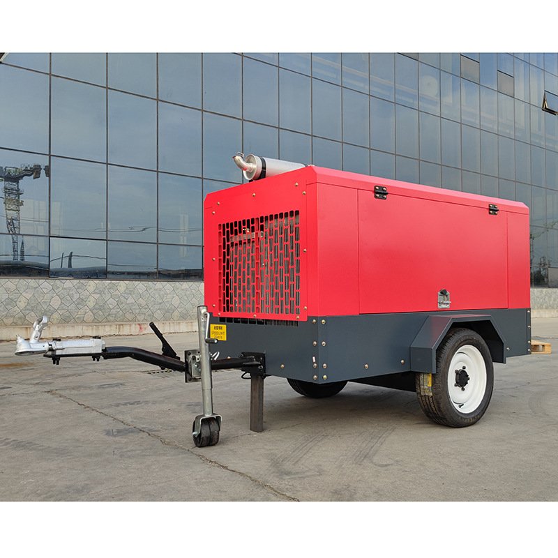 Customized Portable diesel air Compressor Export Mobile Well Drilling air Compressor