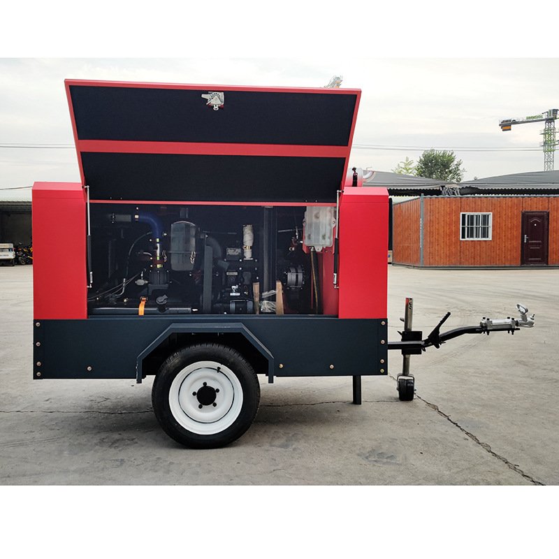 Customized Portable diesel air Compressor Export Mobile Well Drilling air Compressor