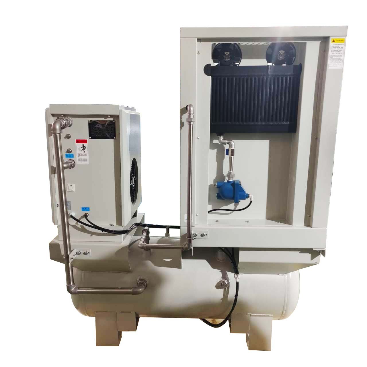 China Supplier Air-compressor Machines Industrial Belt Oil Free Scroll Air Compressor With Refrigerant Air Dryer