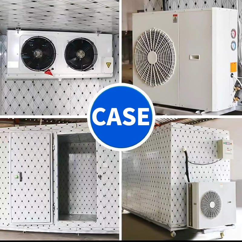 5hp 6hp Low Temperature Cold Storage Condensing Unit Air-cooled Walk-in Freezer Condenser 1hp Industrial Freezers