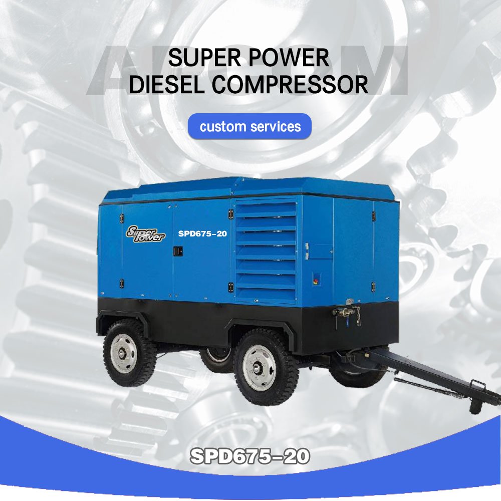 LUY190-20 APCOM Mobile Portable Screw diesel 675 CFM 20 bar air Compressor Supplier