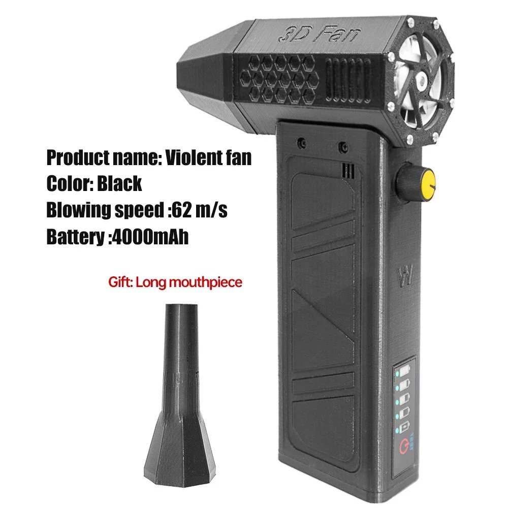 140,000RPM Mini Turbo Blower Power Display Handheld Turbo Jet Fan Dust Cleaner Electric Air Blower Powerful High Speed Duct Fan