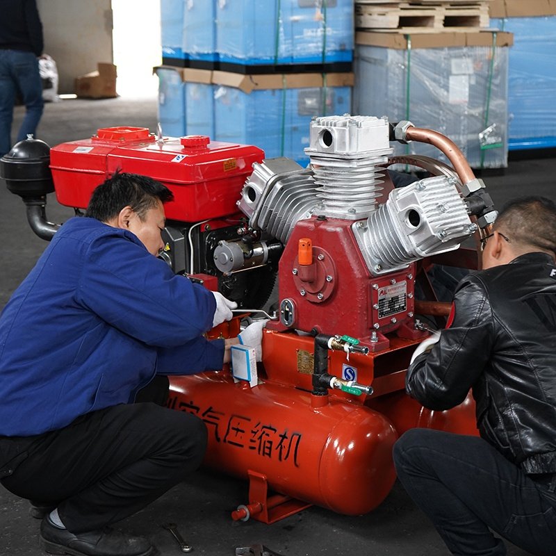 Kaishan Air-compressor Mining Used Diesel Air Compressors Portable Diesel Water Pump High Pressure Air Pump with Rock Drill 15kw