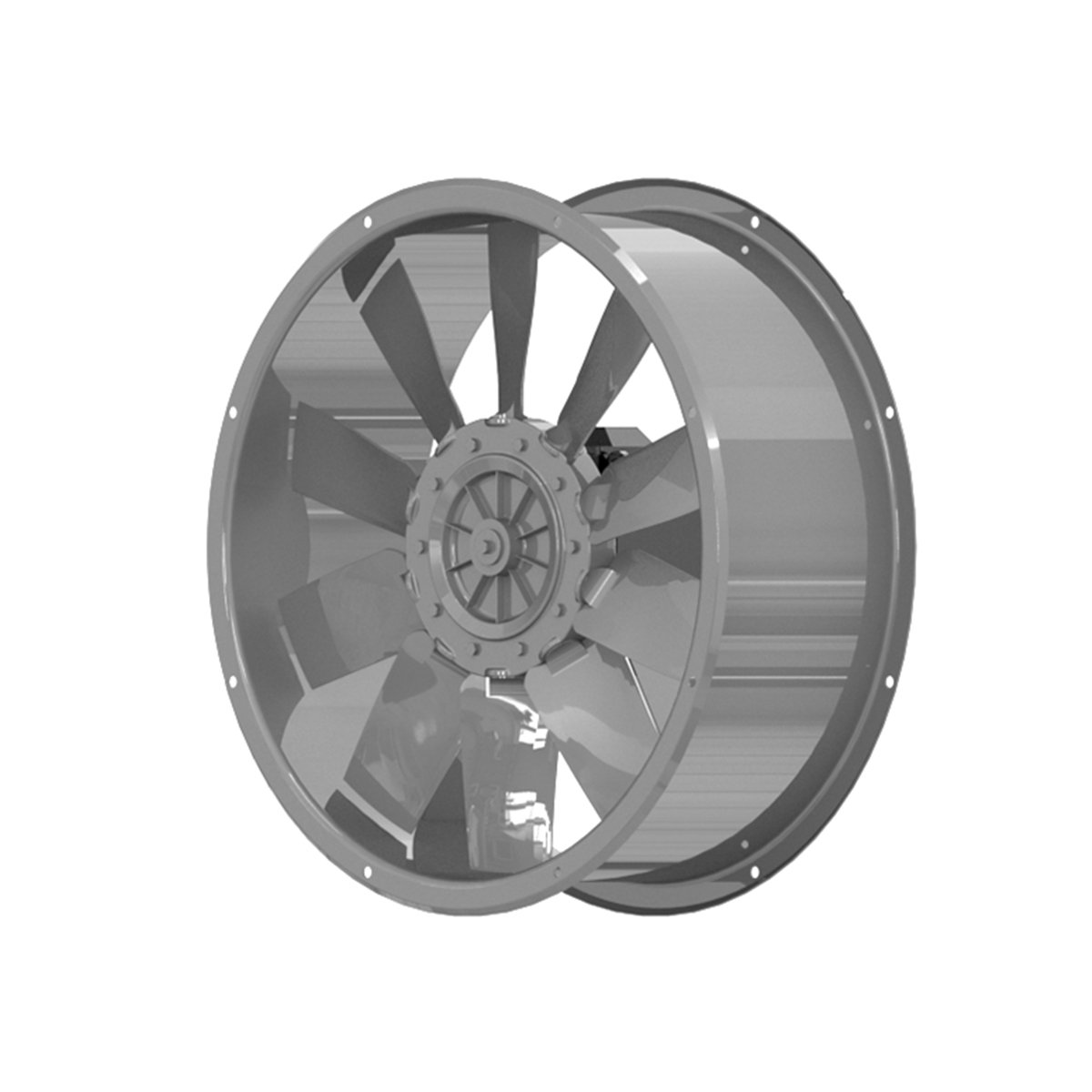 Direct-Driven Industrial Axial Fan EVF 710/D for Suction of Smokes, Vitiated, Dusty and Wet Air