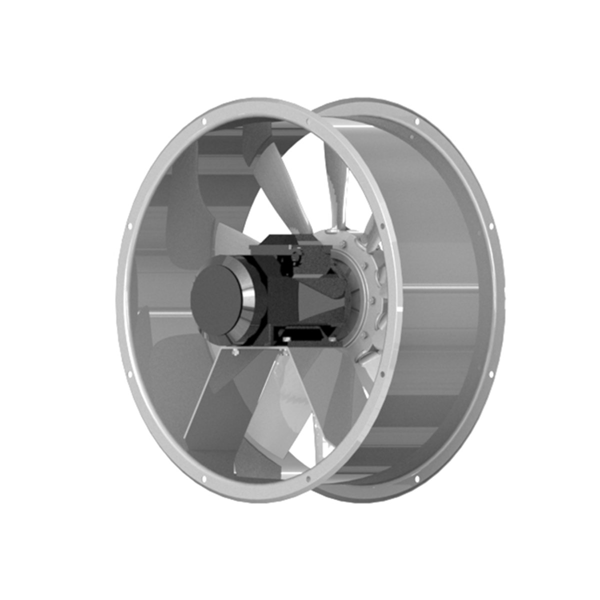 Direct-Driven Industrial Axial Fan EVF 710/D for Suction of Smokes, Vitiated, Dusty and Wet Air