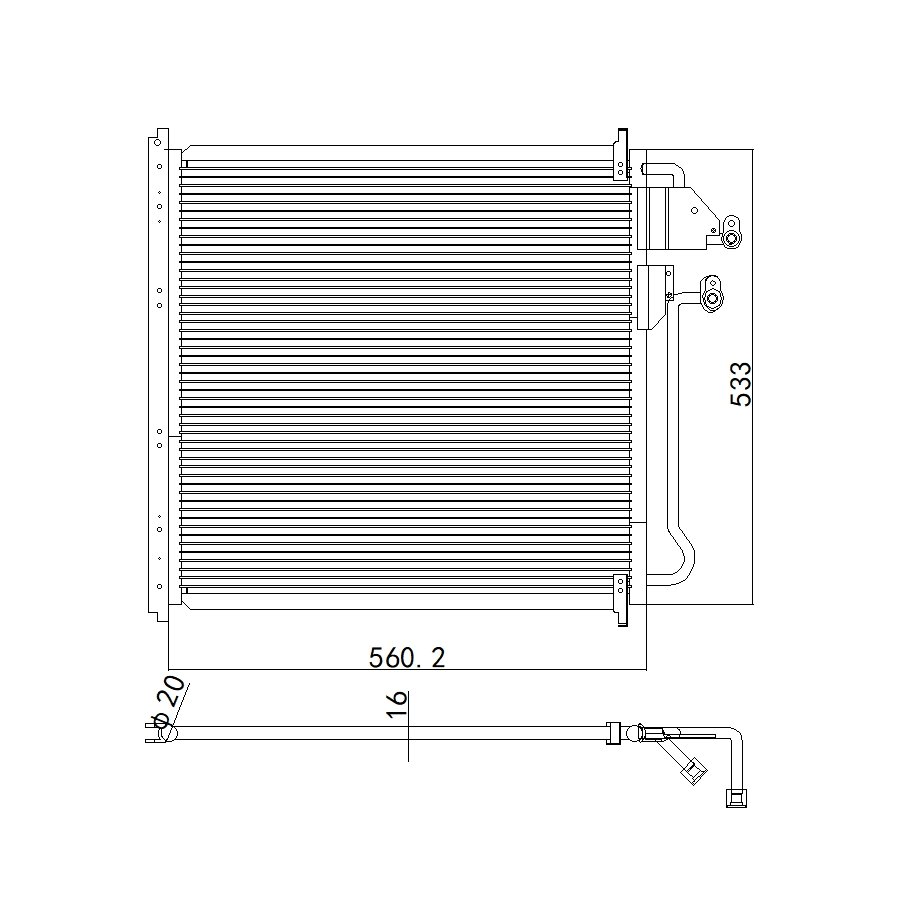 Aftermarket Car Auto Air Conditioning System Auto AC Condenser for FORD RANGER OEM 1I5H19710BA