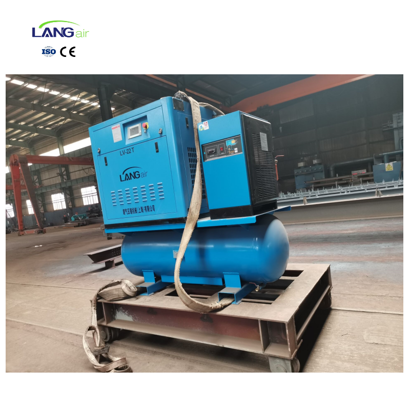 Langair 20HP 15KW Permanent Magnet Frequency Conversion Integrated Screw Air Compressor with Storage Tank & Dryer,Factory Price
