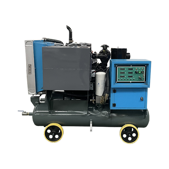Cheapest 7 bar 185 Cfm 200cfm Mine Used Portable Diesel Engine 8 bar Screw Stationary Air Compressor Without Cover
