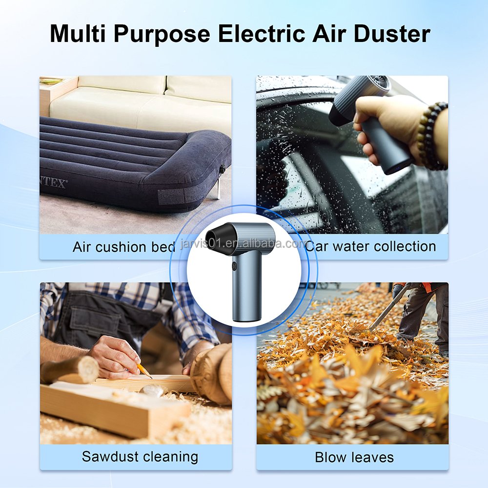 Jarvis Electric air duster Rechargeable Mini Electric Air Blower Car Accessories Compressed air duster Dryer Turbo Jet Fan