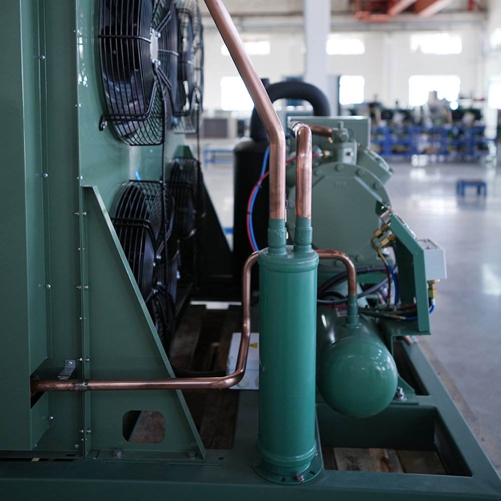 Bitzer Refrigeration 15hp 50hp Blast Freezer Condensing Unit Air Cooled Semi Hermetic Compressor Motor Cold Rooms 20hp 30hp 40hp