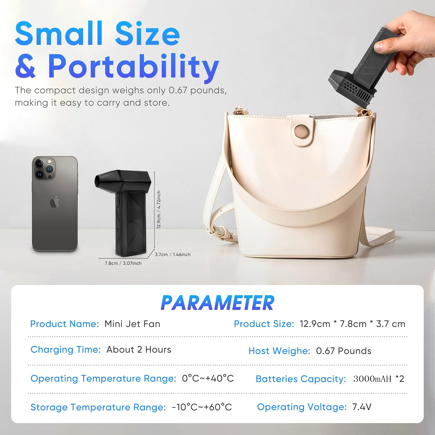 F.EASY.D 130000rpm Mini Compressed Air Duster Portable Hand Held Fan Electric Small Blower Mini Jet Turbo Fan JetFan for Clean