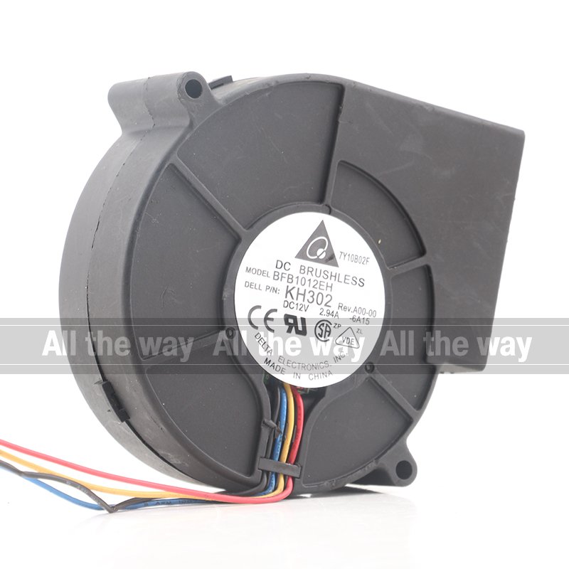 Delta 24V 48V DC12V 2.94A EC AC 9CM 9733 90X90X33MM Double Ball Large air Volume Centrifugal Turbine Blower BFB1012EH Coolingfan