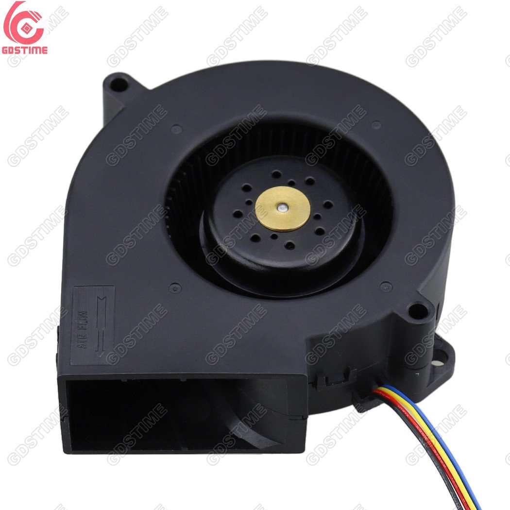 2000-7000RPM High Speed Big Airflow Strong Air Flow Wind DC Brushless Small Squirrel Cage Turbo Blower Fan 9733 97x94x33mm