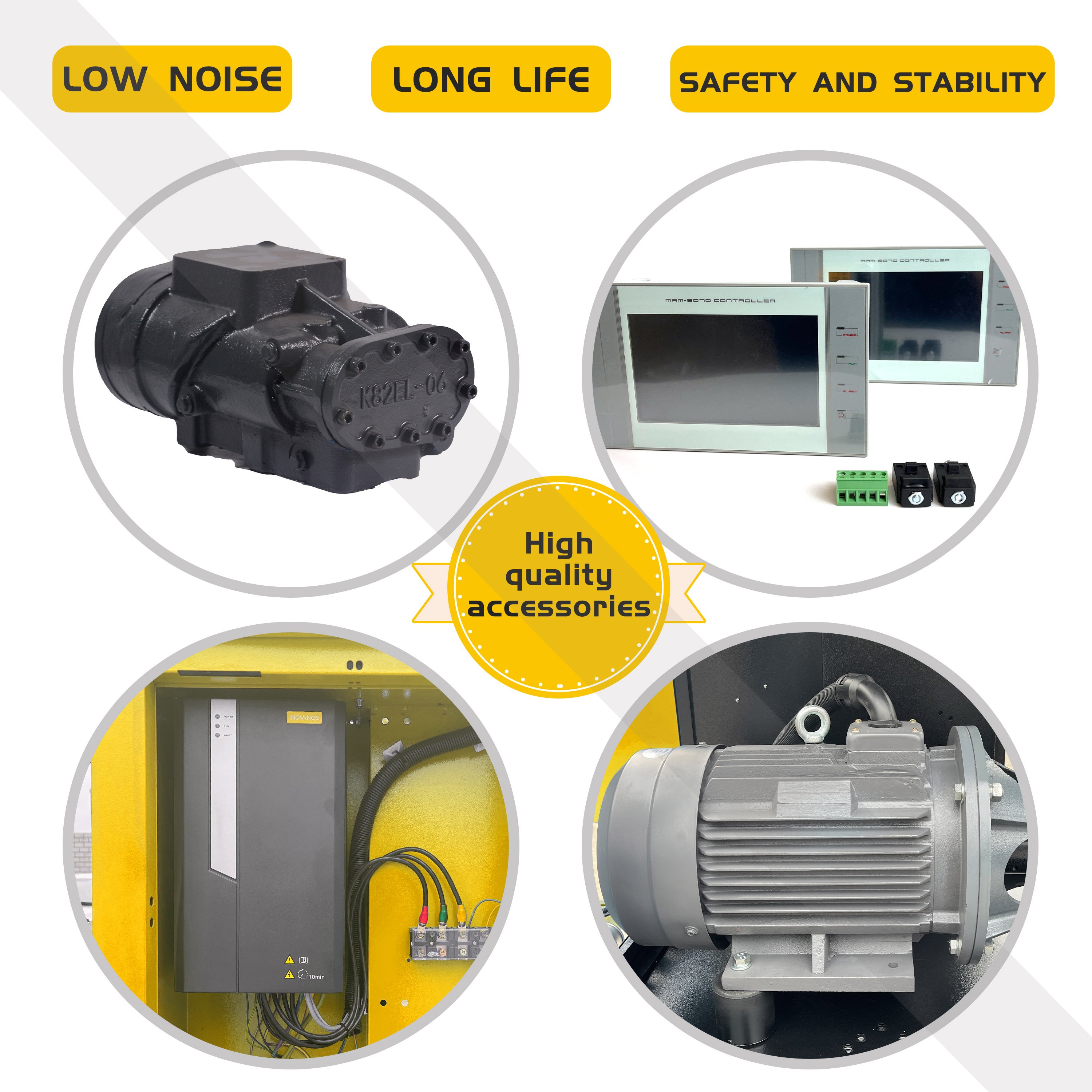 GIANTAIR 18.5kw/25HP All in One Industrial Combined Screw Air Compressor with Tank 600L