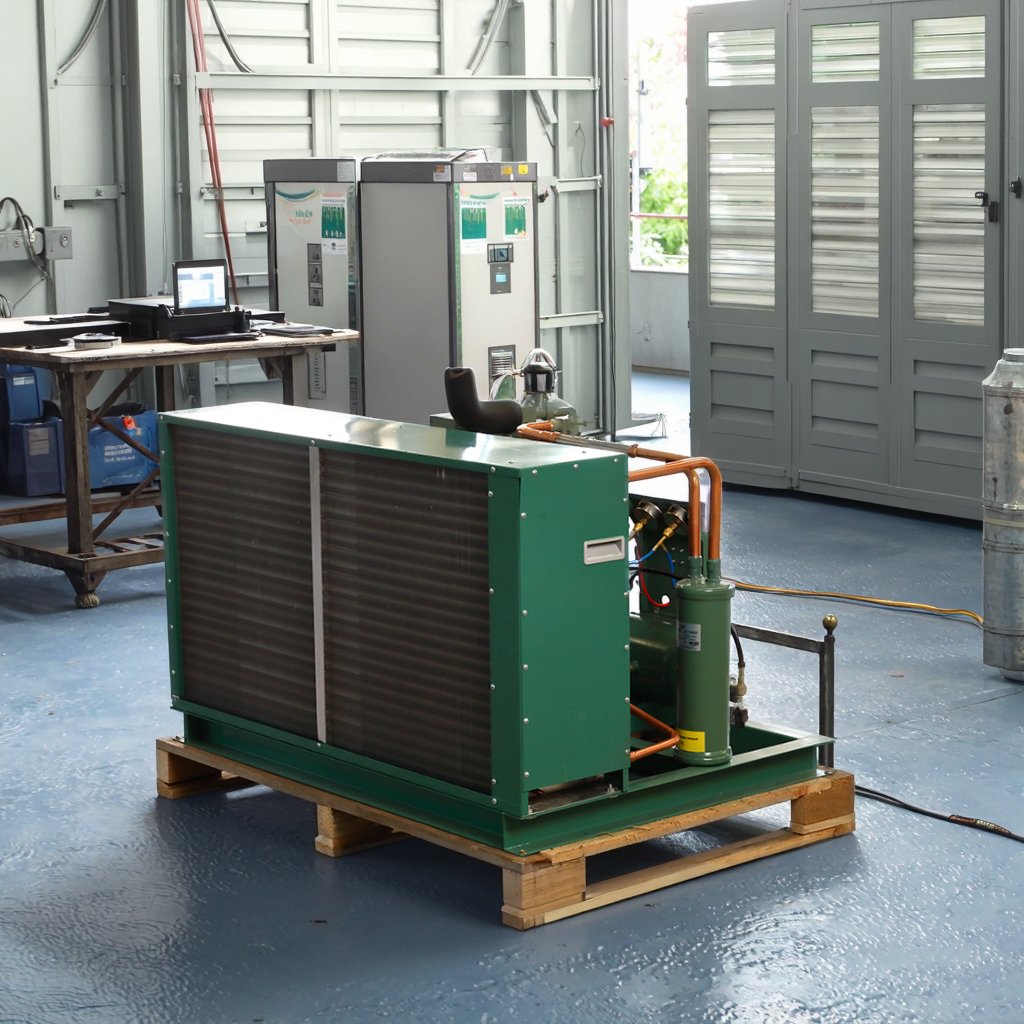 Lucky Star Refrigeration and Air Conditioning Heat Exchange Part 5HP Condensers Cooler Industrial Freezer Bitzer Condensing Unit