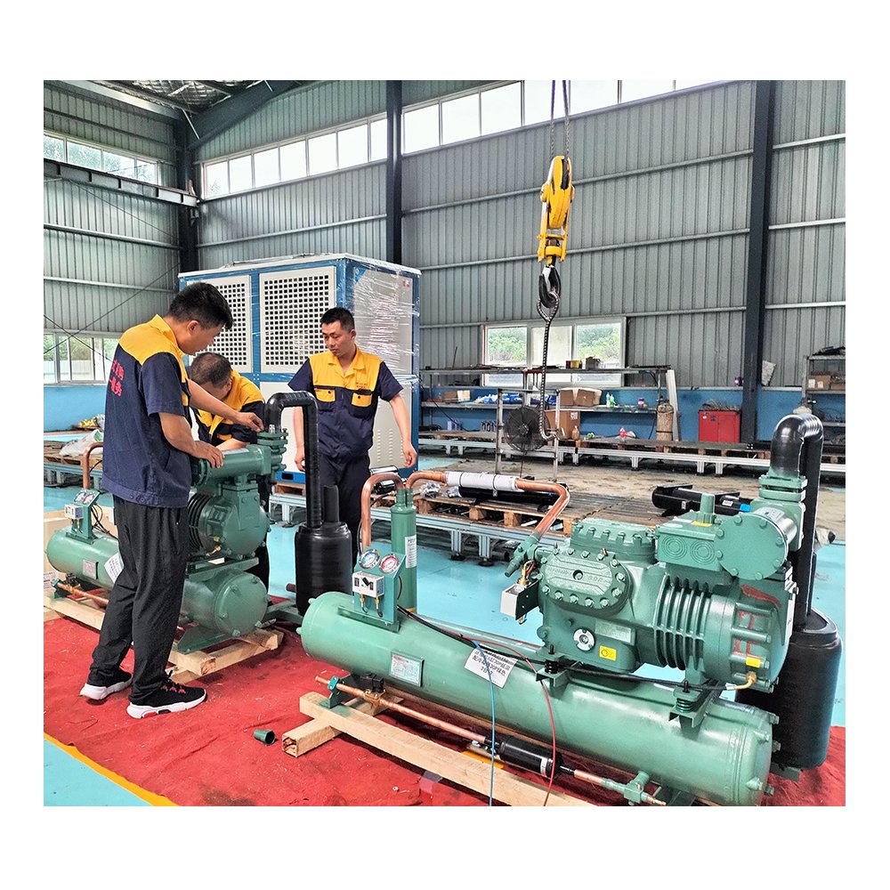 Ammonia Refrigeration System Condensing Units Integral Unit 20p Piston Low Temperature Series Refrigeration Equipment